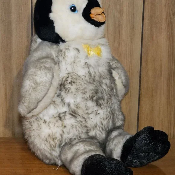 Build A Bear Workshop Penguin Happy Feet Heart Glows Bow Tie 18" (pre-loved) - Picture 3 of 9